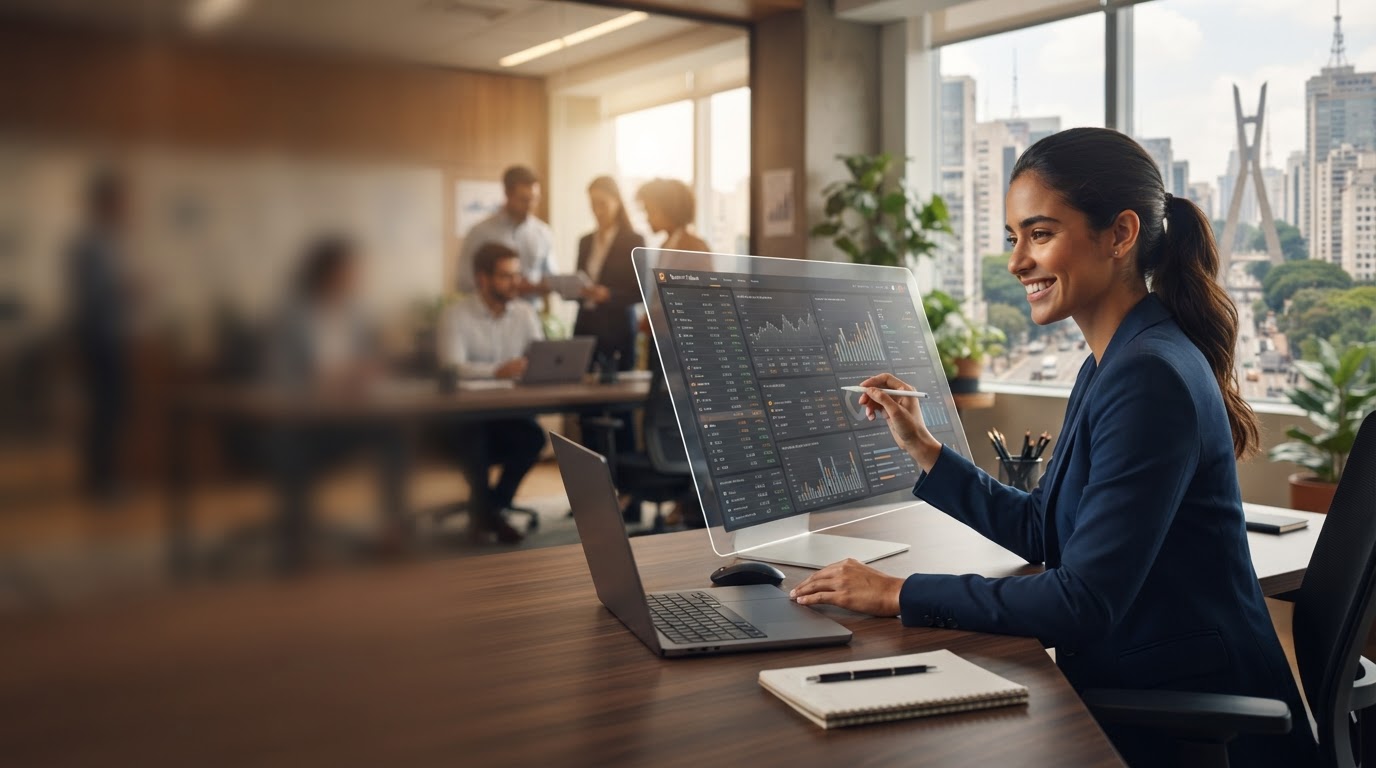 Weston Finlore — interface de análise de dados e recomendações de IA em ambiente financeiro
